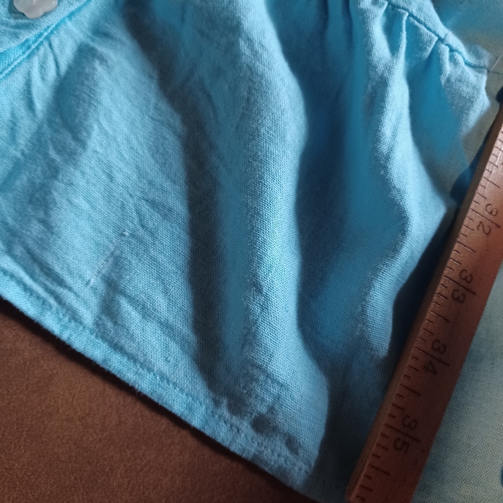 Light Blue Ruffled Button-Down Dress - Picture 7 of 10